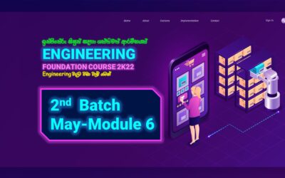 Pre Engineering Course 2022- 2nd Batch Module 6 – May